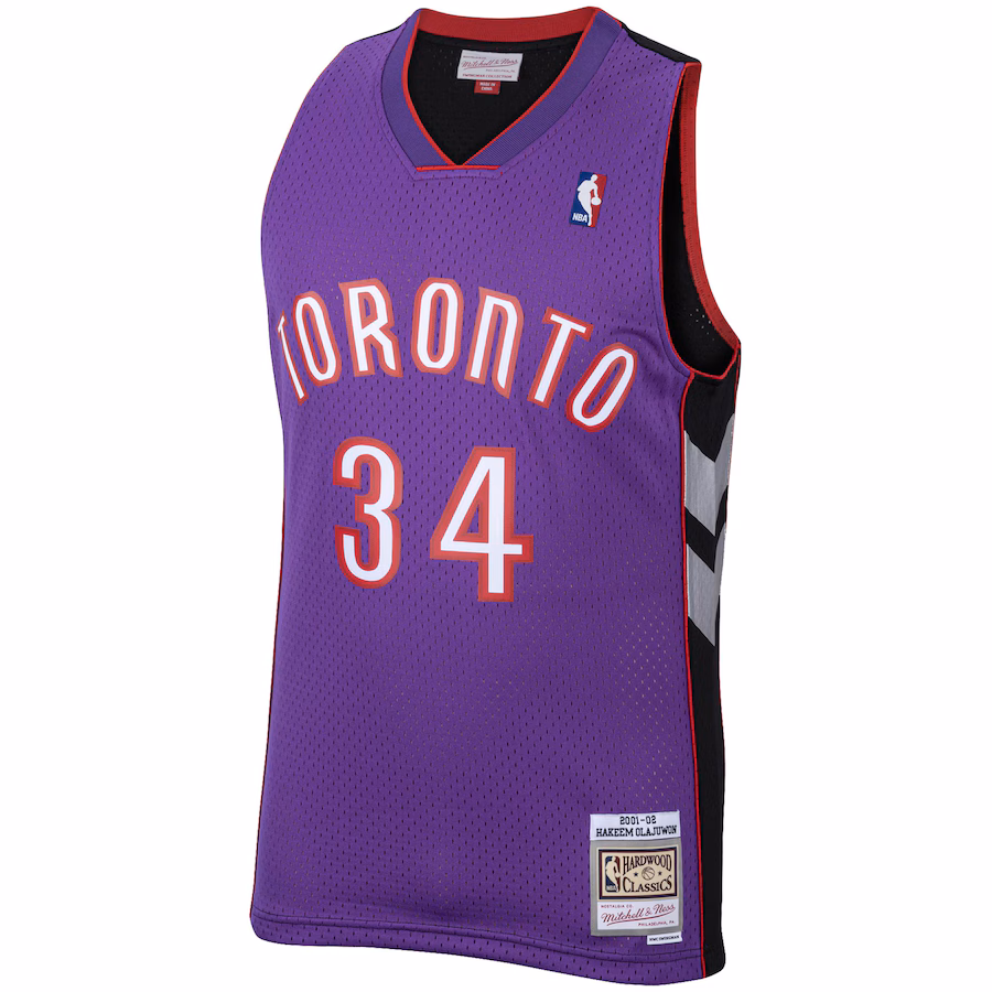 Mitchell & Ness Hakeem Olajuwon Raptors Hardwood Classics Trikot 2001/02 - Swingman