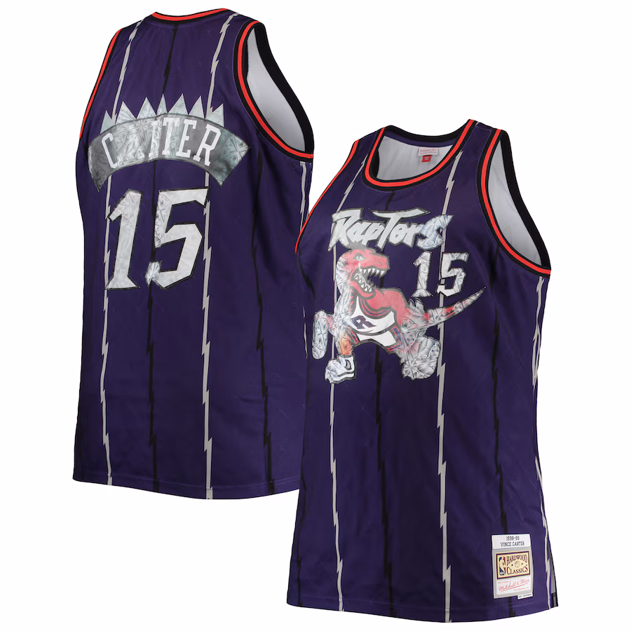 Canotta Vince Carter Toronto Raptors Mitchell & Ness Big & Tall 1998/99 NBA 75th Anniversary Diamond