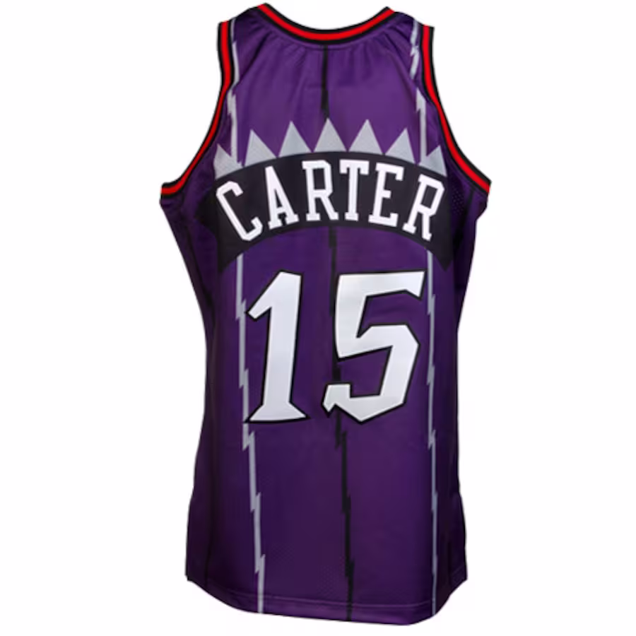 Mitchell & Ness Camiseta retro de Vince Carter de los Toronto Raptors en la temporada 1998/99 - Morado