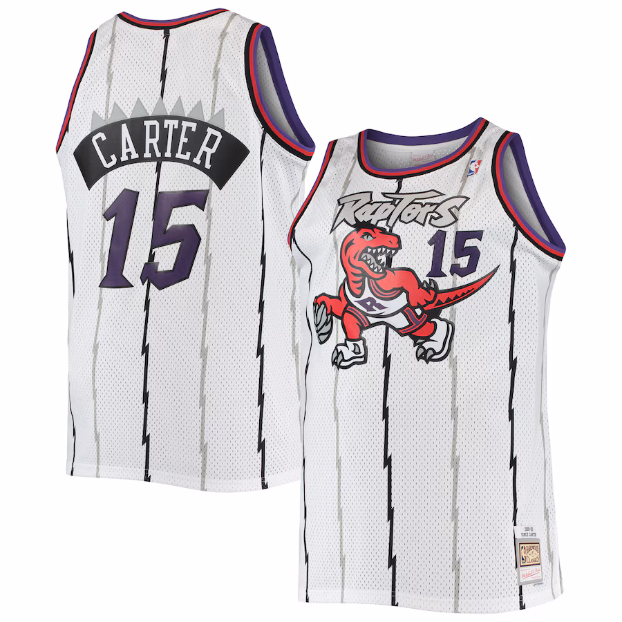 Vince Carter Toronto Raptors Mitchell & Ness 1998/99 Big & Tall Hardwood Classics Swingman-Jersey - Weiß