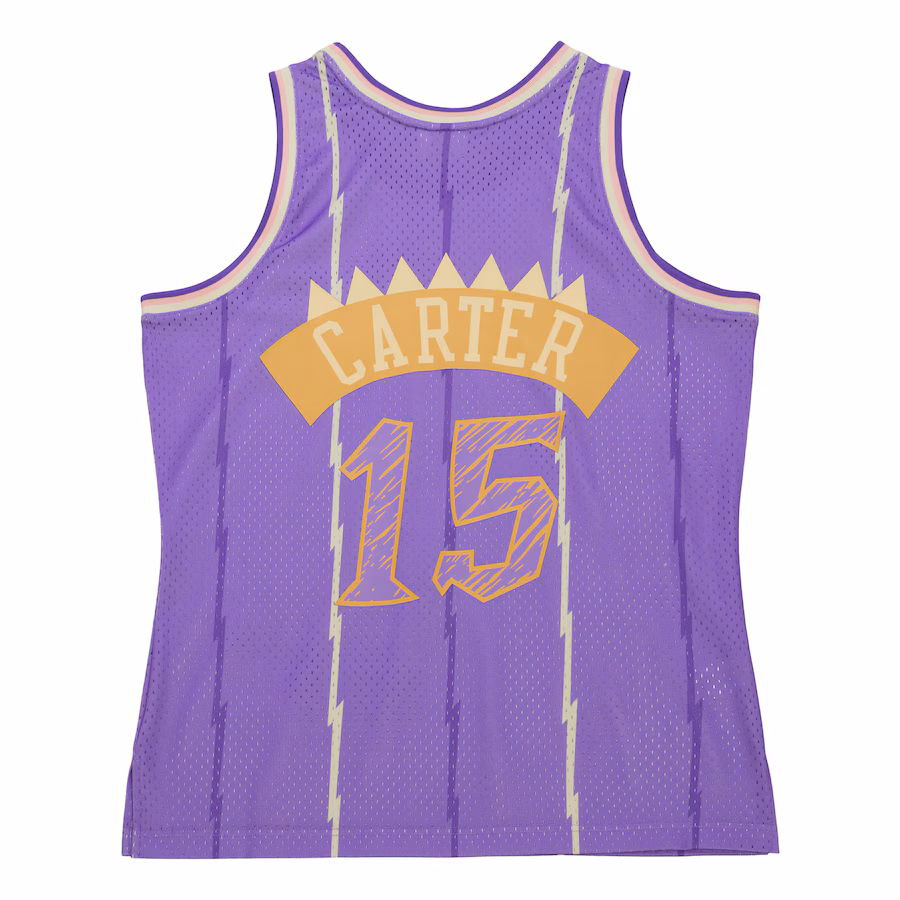 Vince Carter Toronto Raptors Mitchell & Ness 1998/99 Swingman Sidewalk Sketch-Jersey - Lila