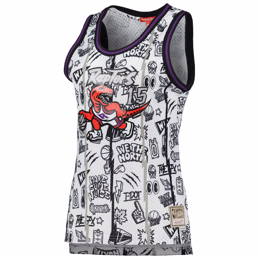Vince Carter Toronto Raptors Mitchell & Ness 1998 Doodle Swingman Jersey - Damen