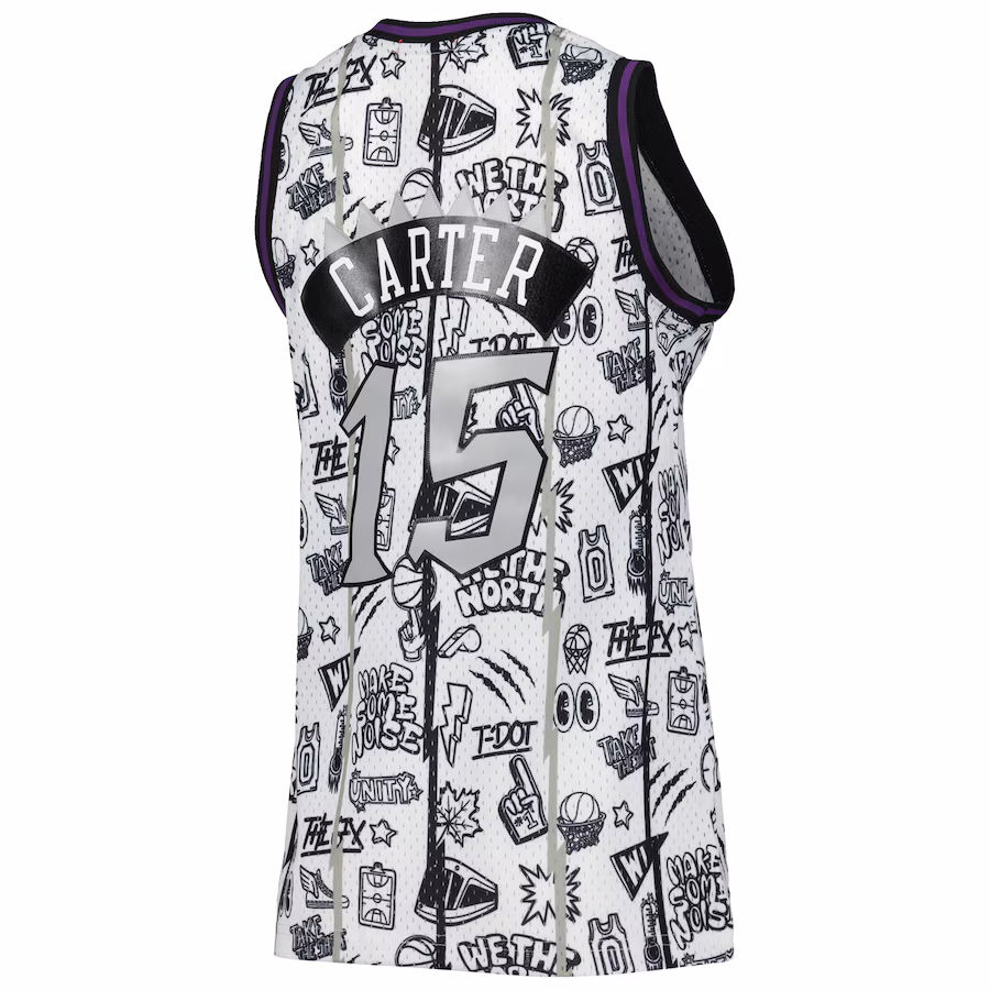 Vince Carter Toronto Raptors Mitchell & Ness 1998 Doodle Swingman Jersey - Damen