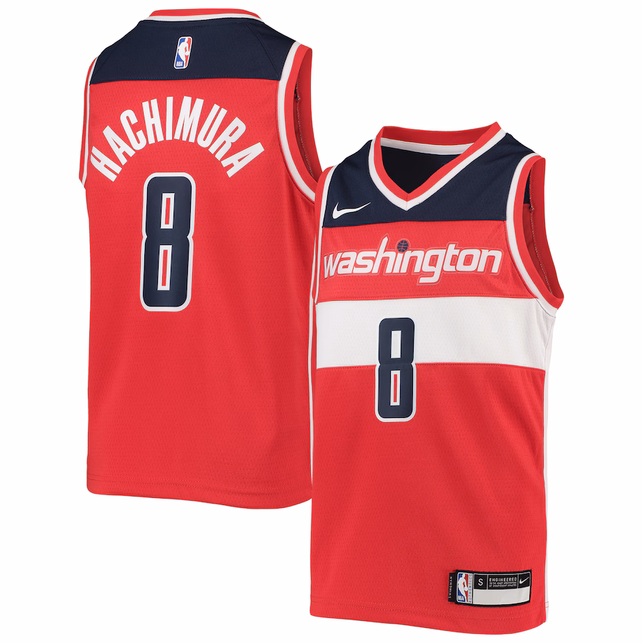 Rui Hachimura, Maillot Swingman pour la jeunesse des Washington Wizards - Rouge