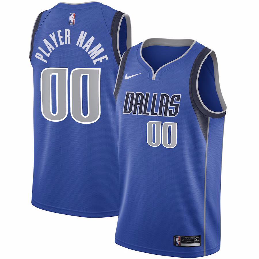 Maillot personnalisé des Dallas Mavericks, Bleu