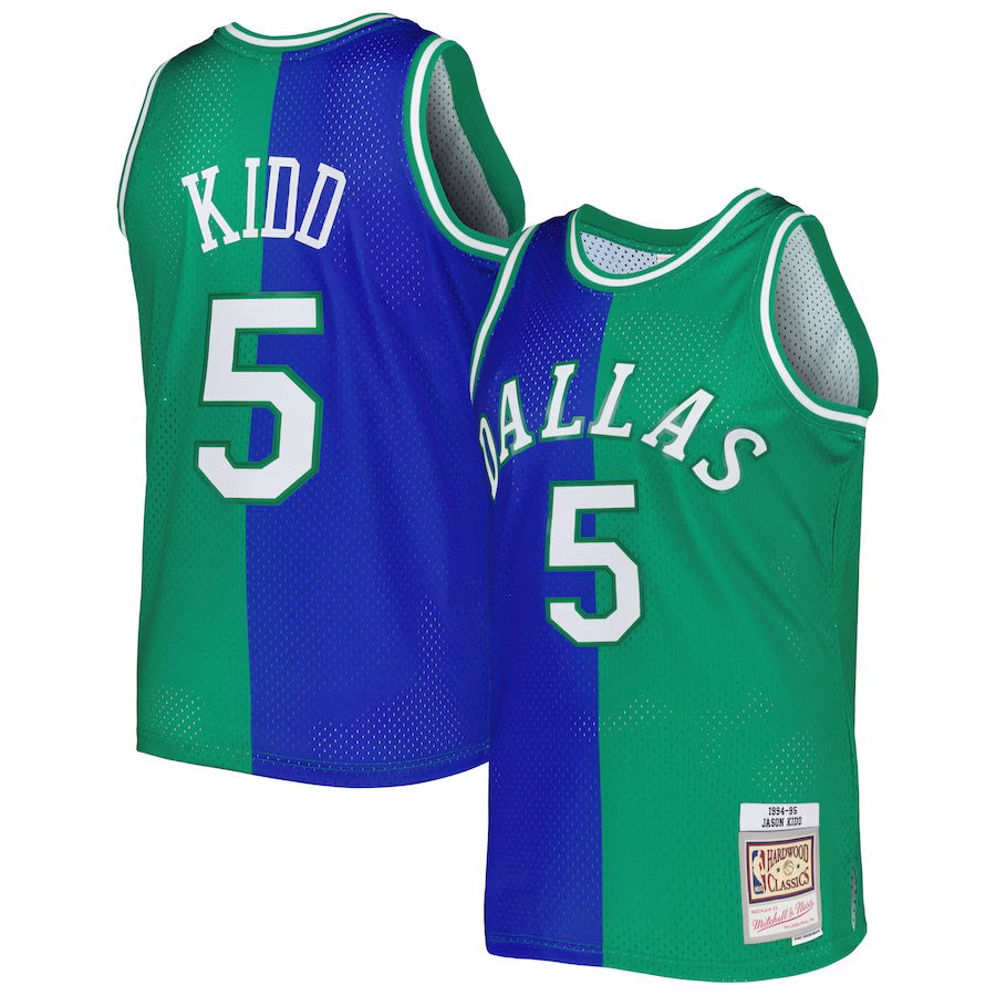 Jason Kidd, Dallas Mavericks, 1994/95, Blu/Verde