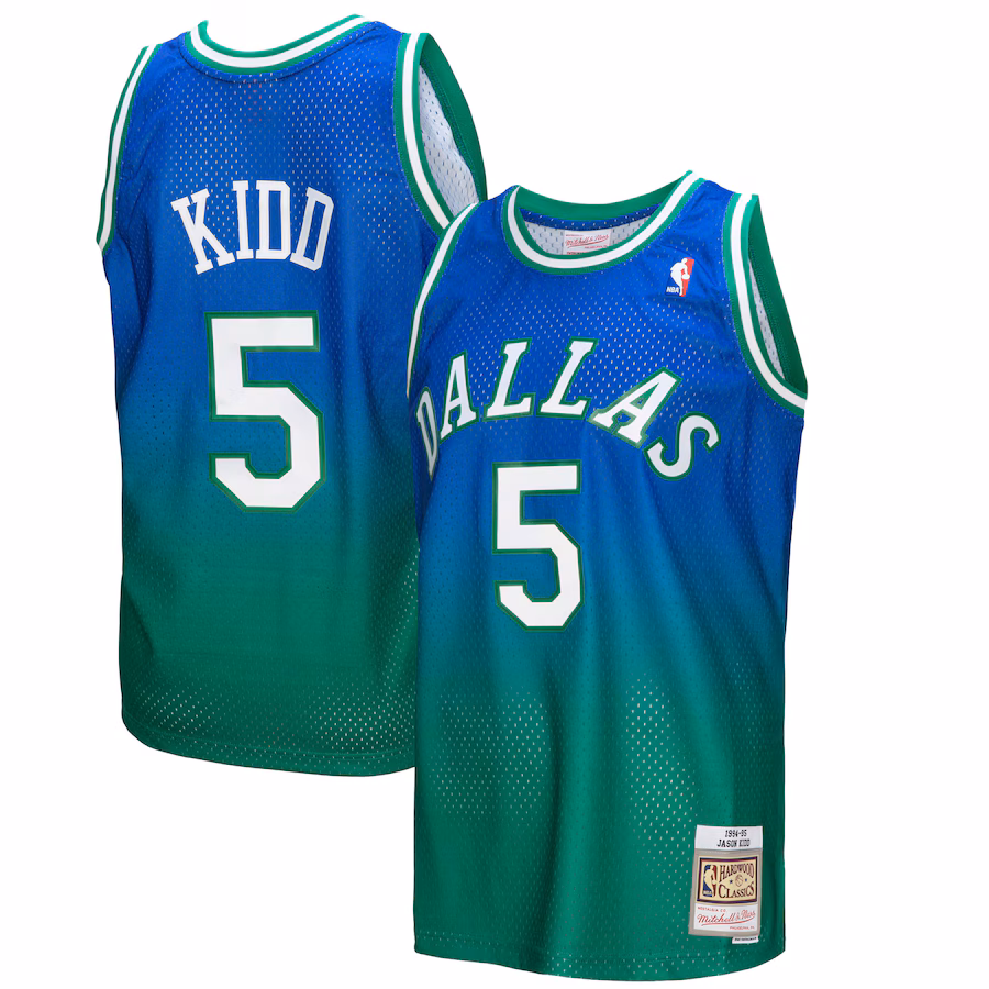 Jason Kidd, Dallas Mavericks, 1994/96, Blu/Verde