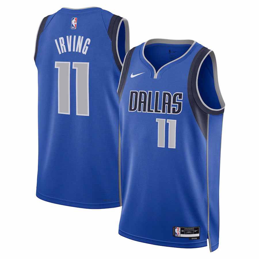 Dallas Mavericks KYRIE IRVING maglia edizione icona blu