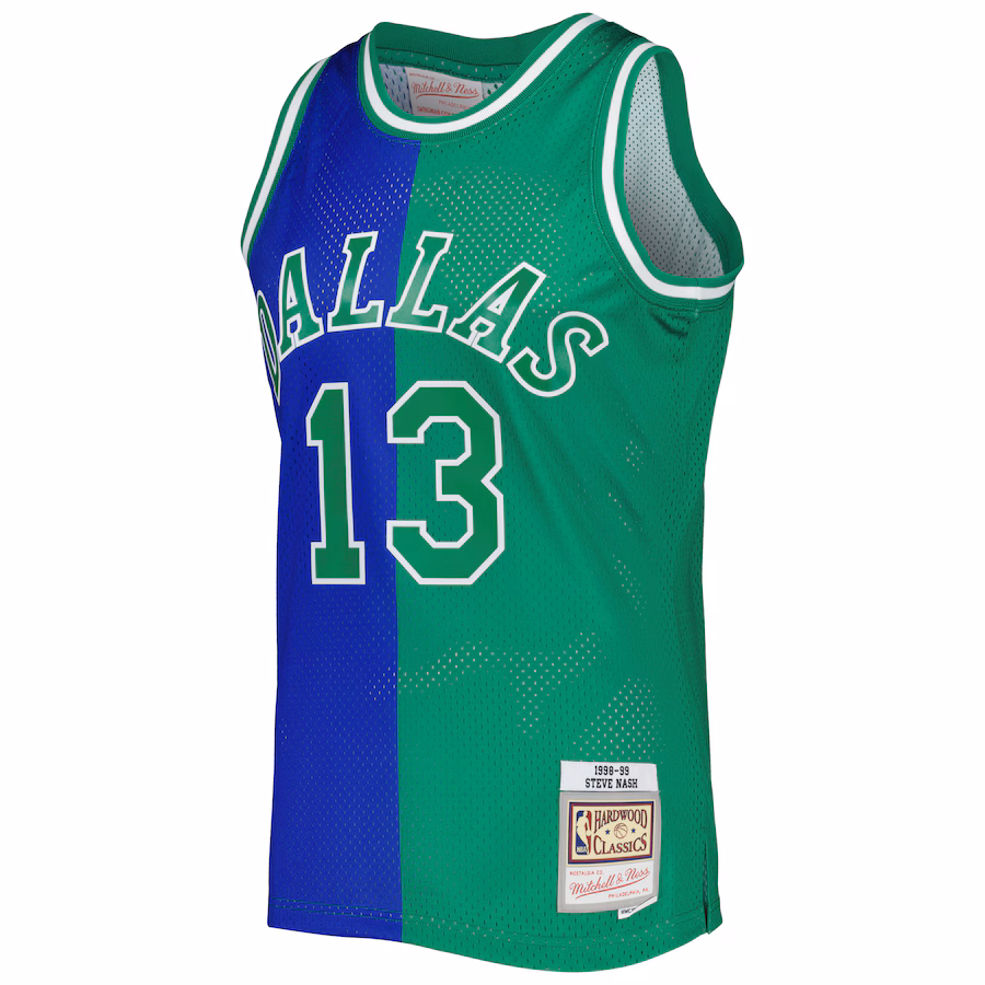 Steve Nash, Dallas Mavericks, 1998/99, Azul/Verde