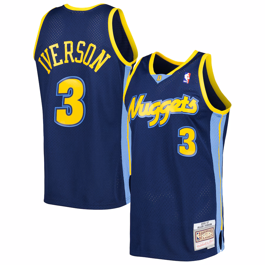Allen Iverson, Denver Nuggets, Hardwood Classics, Blu marinaio