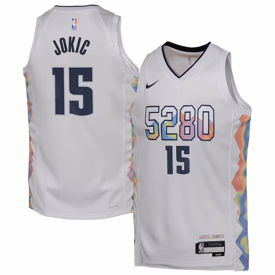 Nikola Jokic, Denver Nuggets, City-Edition 2024/25, Weiß