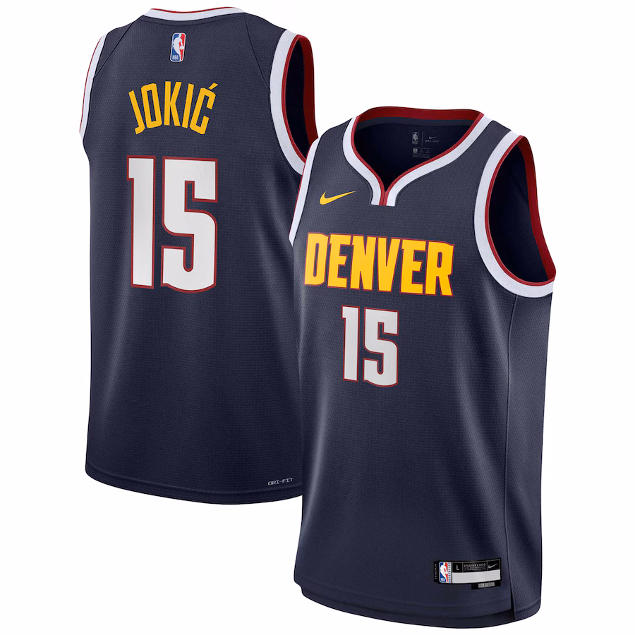 Nikola Jokic, Denver Nuggets, Icon-Edition, Marineblau