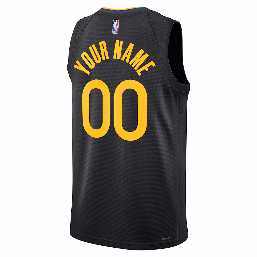 Golden State Warriors, Maglia personalizzata unisex  2024/25, Edizione dichiarazione, Nero
