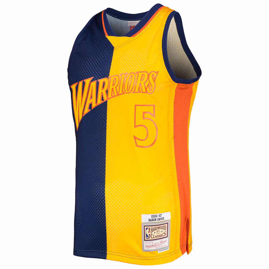 Baron Davis, Golden State Warriors, 2006/07, Blu marinaio/Oro
