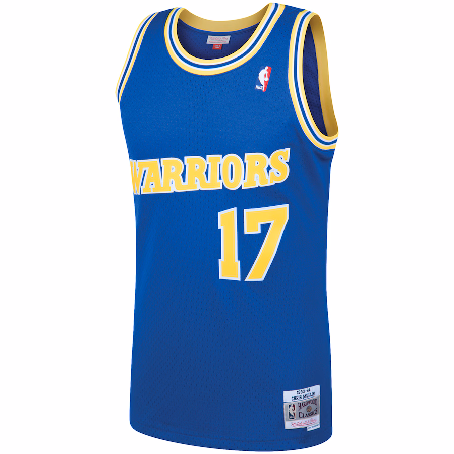 Chris Mullin, Golden State Warriors, 1993/94 Classique, Maillot de Fan, Bleu Royal