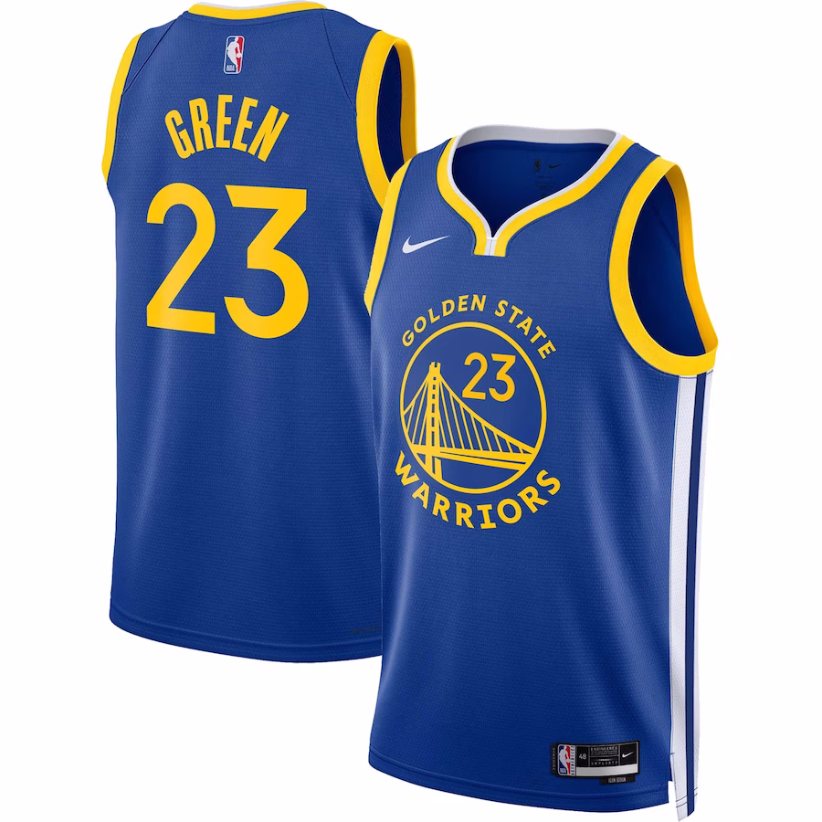 Draymond Green, Golden State Warriors, Maillot Unisexe, Édition Icône, Bleu Royal