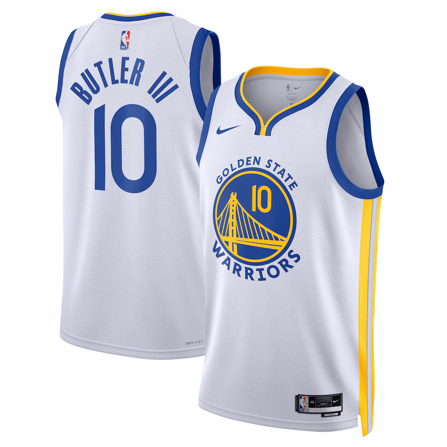Jimmy Butler, Golden State Warriors, Maillot Unisexe, Édition Association, Blanc