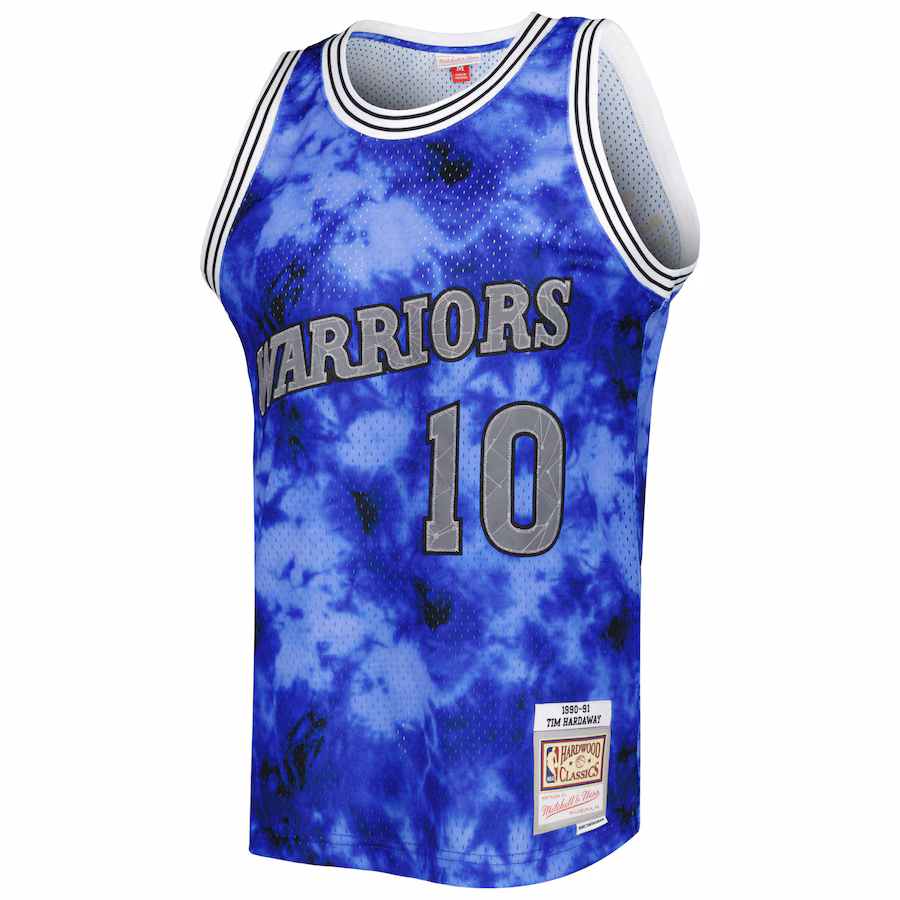 Tim Hardaway, Golden State Warriors, 1990/91 Galaxy Jersey, Blau