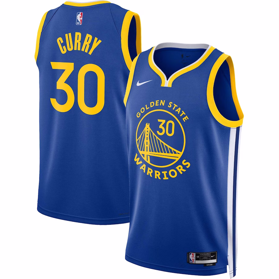 Stephen Curry, Golden State Warriors, Maillot Unisexe Édition Icon, Bleu Royal