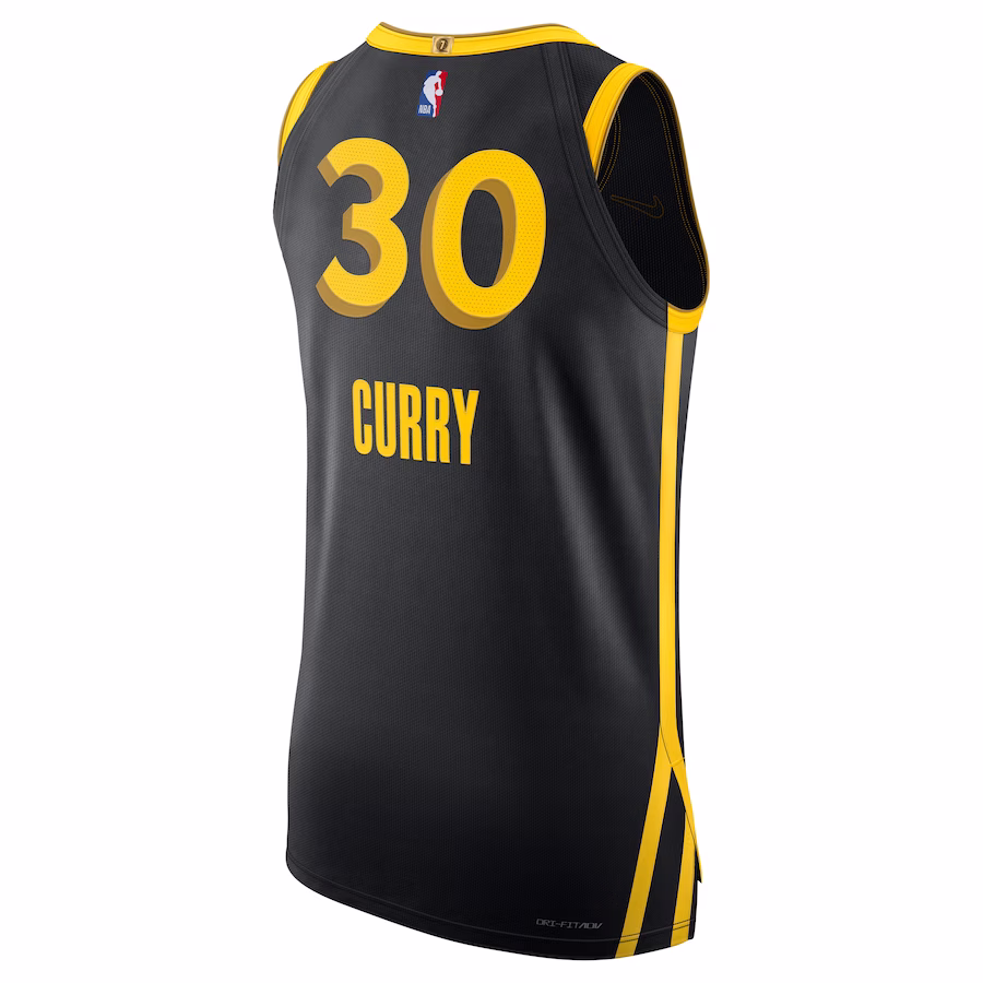 Stephen Curry, Golden State Warriors, City Edition, Schwarz