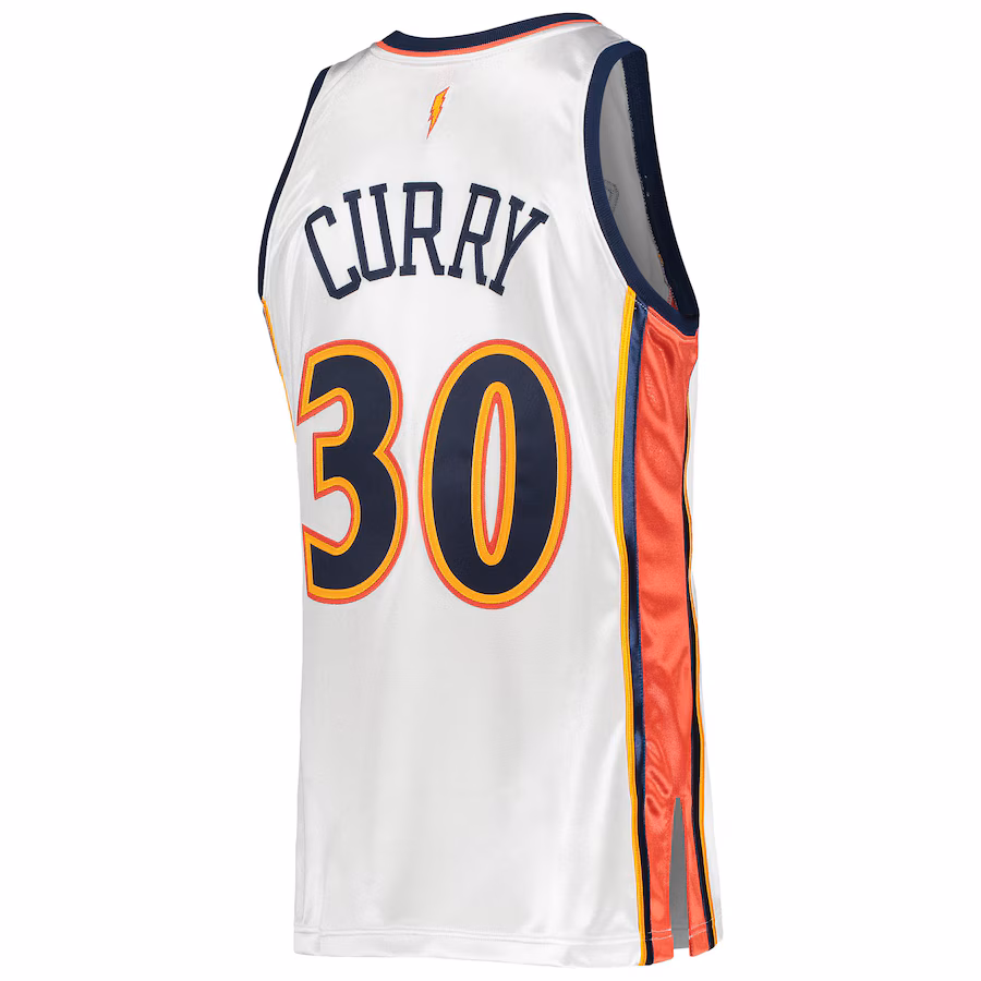 Stephen Curry, Golden State Warriors, 2009/10 Hardwood Classics Jersey, Weiß