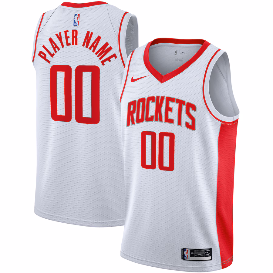 Houston Rockets, Maglia personalizzata 2020/21, Edizione Associazione, Bianco