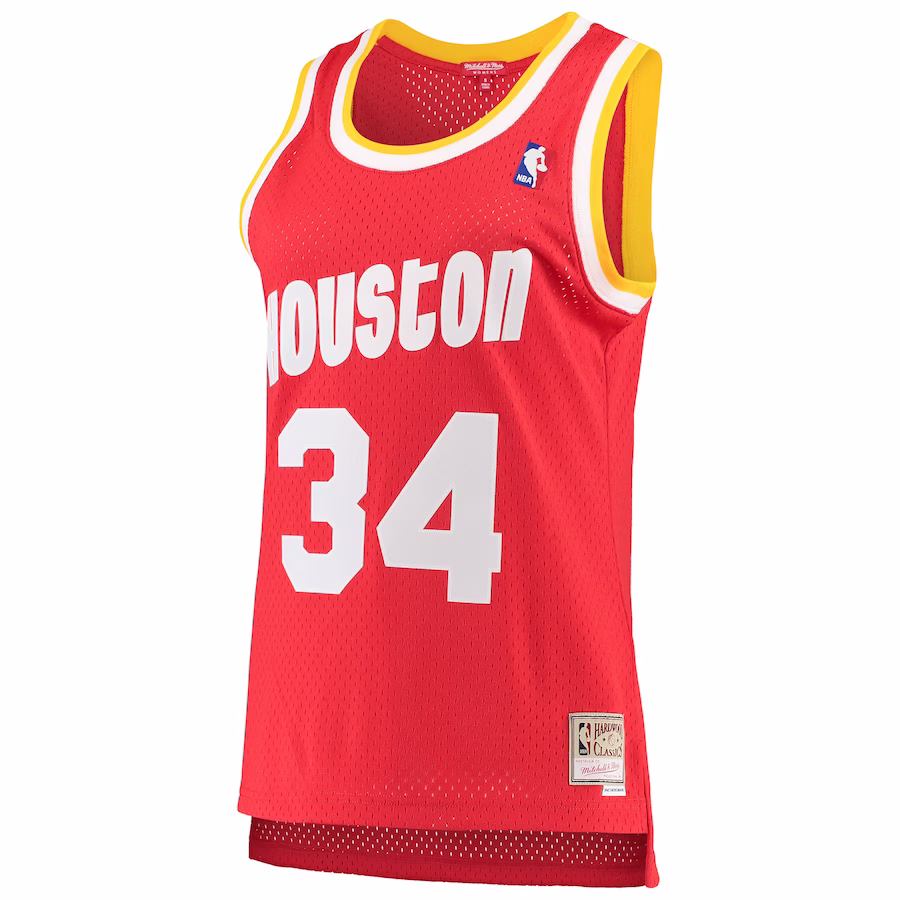 Hakeem Olajuwon, Houston Rockets, Maillot de fan classique 1993/94 pour femmes, Édition Cruiser, Rouge