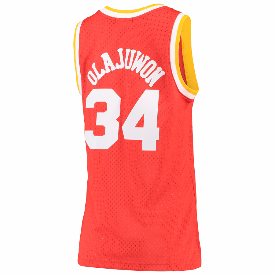 Hakeem Olajuwon, Houston Rockets, Maillot de fan classique 1993/94 pour femmes, Édition Cruiser, Rouge