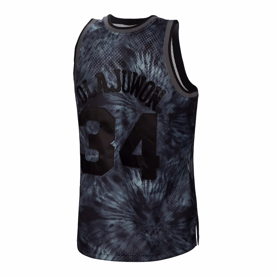 Hakeem Olajuwon, Houston Rockets, 1993/94 Tie-Dye Swingman-Trikot, Schwarz