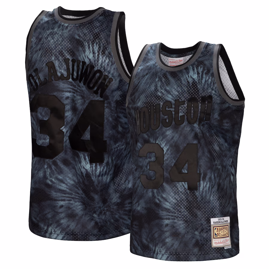 Hakeem Olajuwon, Houston Rockets, Maglia Swingman Tie-Dye 1993/94, Nera