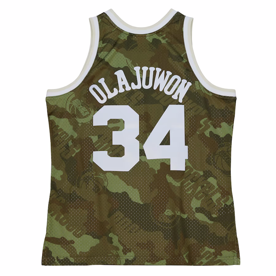 Hakeem Olajuwon, Houston Rockets, Maillot Swingman Ghost Green 1993/94, Camouflage