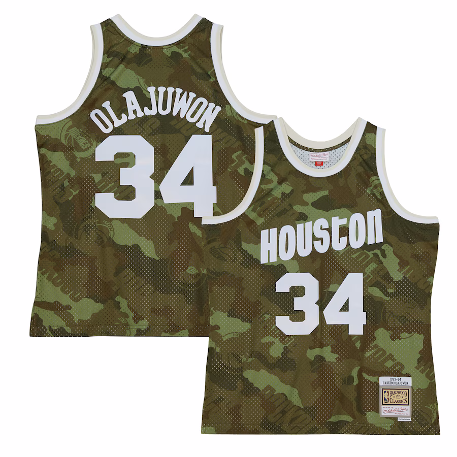 Hakeem Olajuwon, Houston Rockets, Maglia Swingman Ghost Green 1993/94, Camuffamento