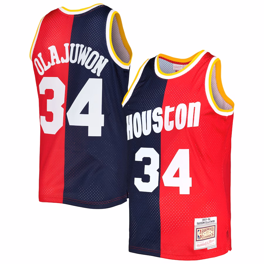 Hakeem Olajuwon, Houston Rockets, Maglia Split Swingman 1993/94, Rossa