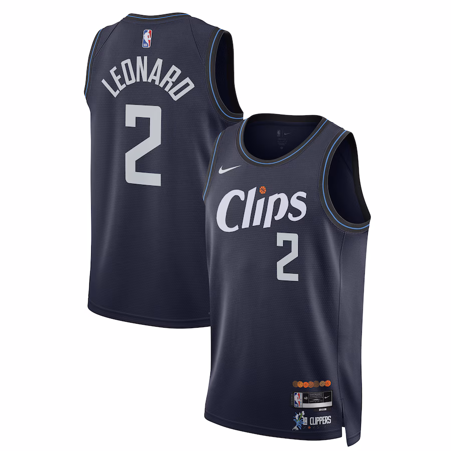 Kawhi Leonard Los Angeles Clippers City Edition 2023/24 Marineblau