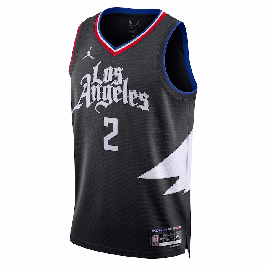 Clippers Los Angeles Maglia Edizione Statement Kawhi Leonard Nero
