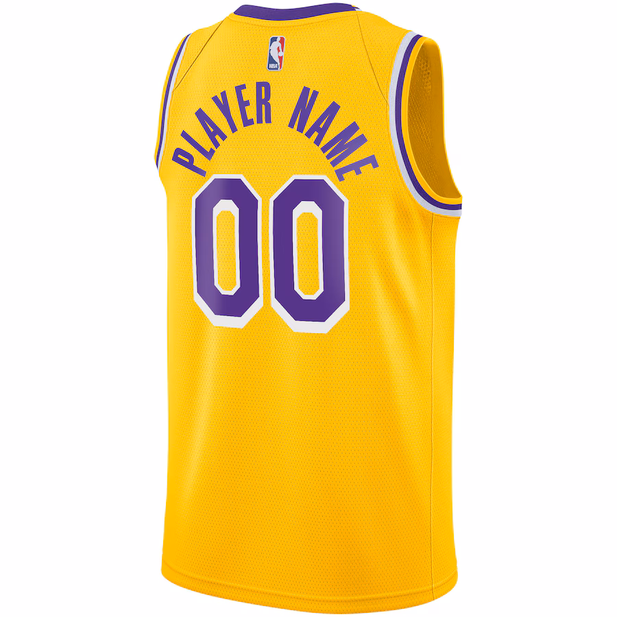 Los Angeles Lakers 2020/21 maßgeschneidertes Jersey, Gold