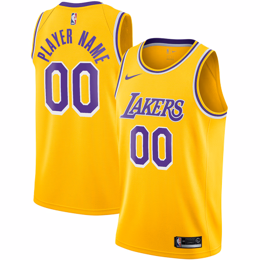 Los Angeles Lakers, Jersey personnalisé 2020/21, Or