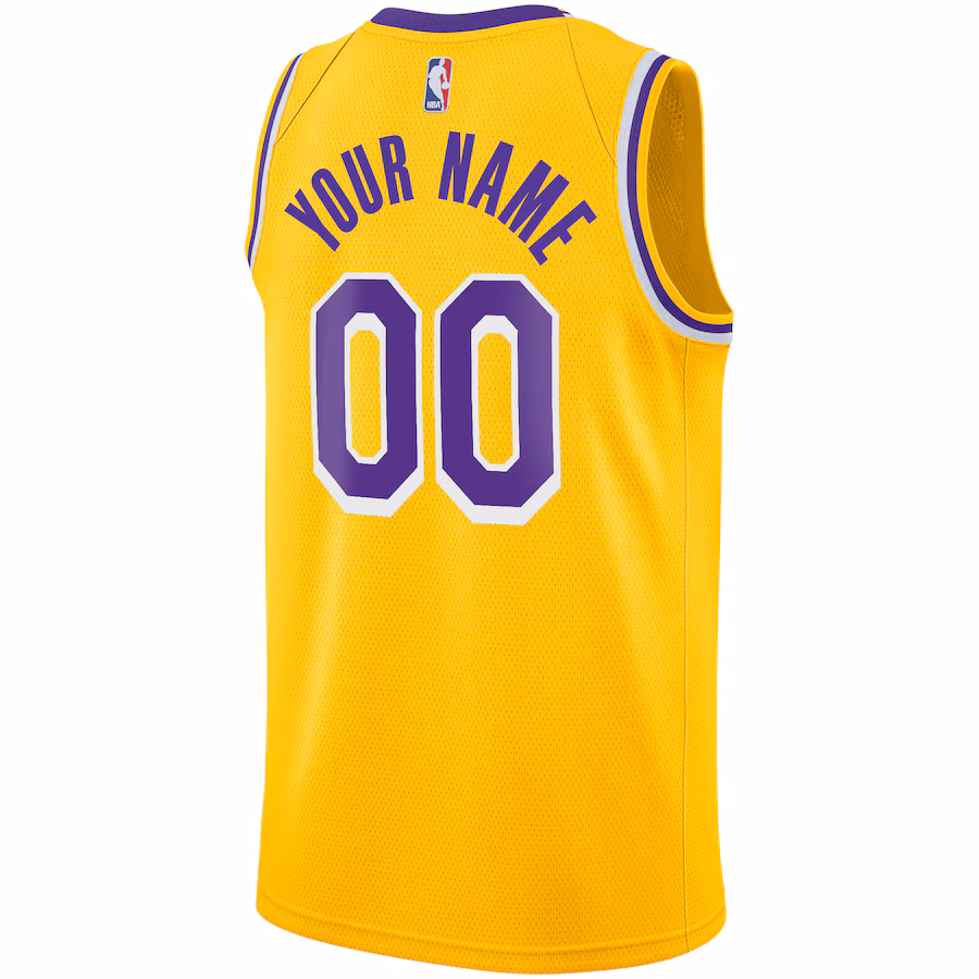 Maglia personalizzata dei Los Angeles Lakers, Edizione Icon, Oro