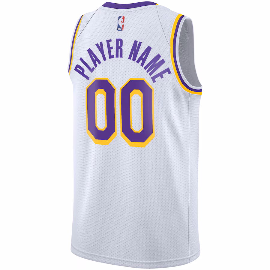 Los Angeles Lakers 2020/21 maßgeschneidertes Jersey, Association Edition, Weiß