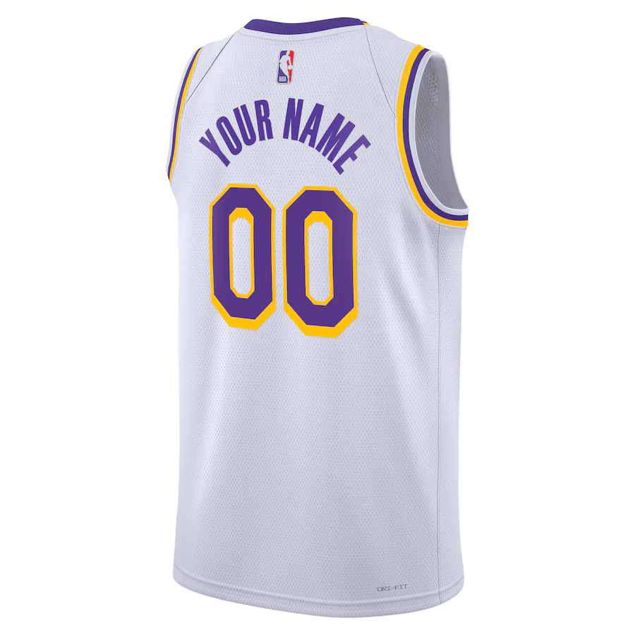 Los Angeles Lakers Custom White Association Edition Jersey