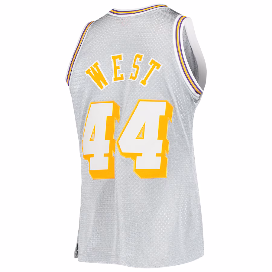 Jerry West, Los Angeles Lakers, 75th Anniversary 1971/72 Classic Wood Grain, Silver