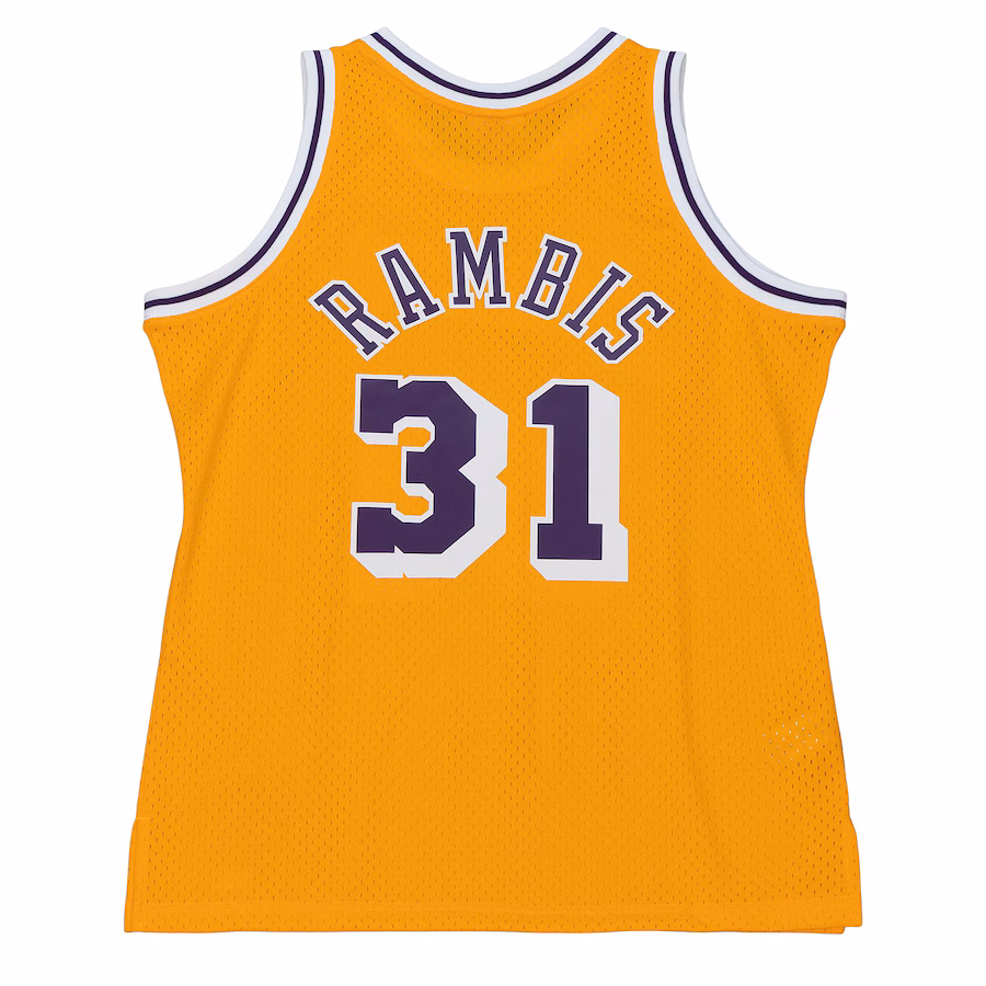Kurt Rambis, Los Angeles Lakers, Jersey de la Edición Fan de la Temporada 1984/85, Oro