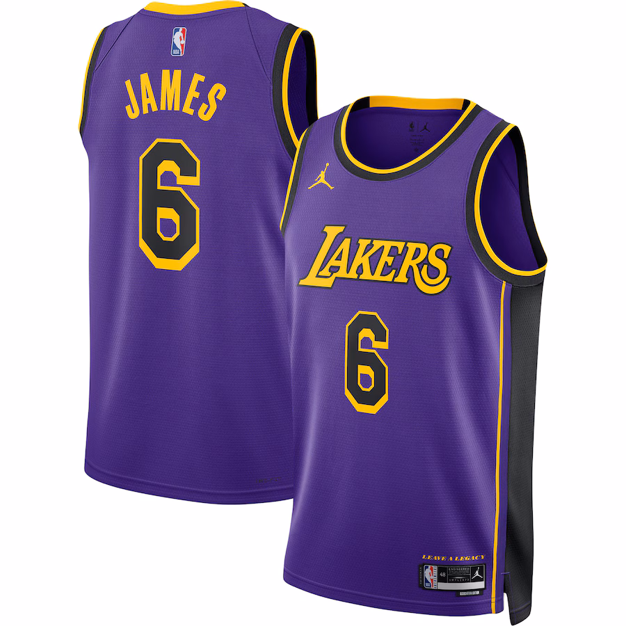 LeBron James, Los Angeles Lakers, Unisex, Statement Edition, Lila