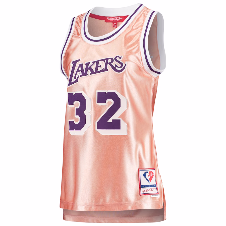 Magic Johnson, Los Angeles Lakers, Rose Gold 75 Aniversario Mujer, Rosa
