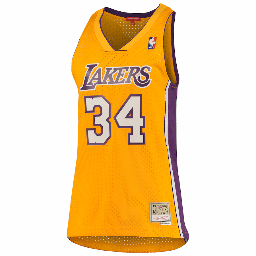 Shaquille O'Neal, Los Angeles Lakers, Mujer, 1999/00, Hardwood Classics, Oro