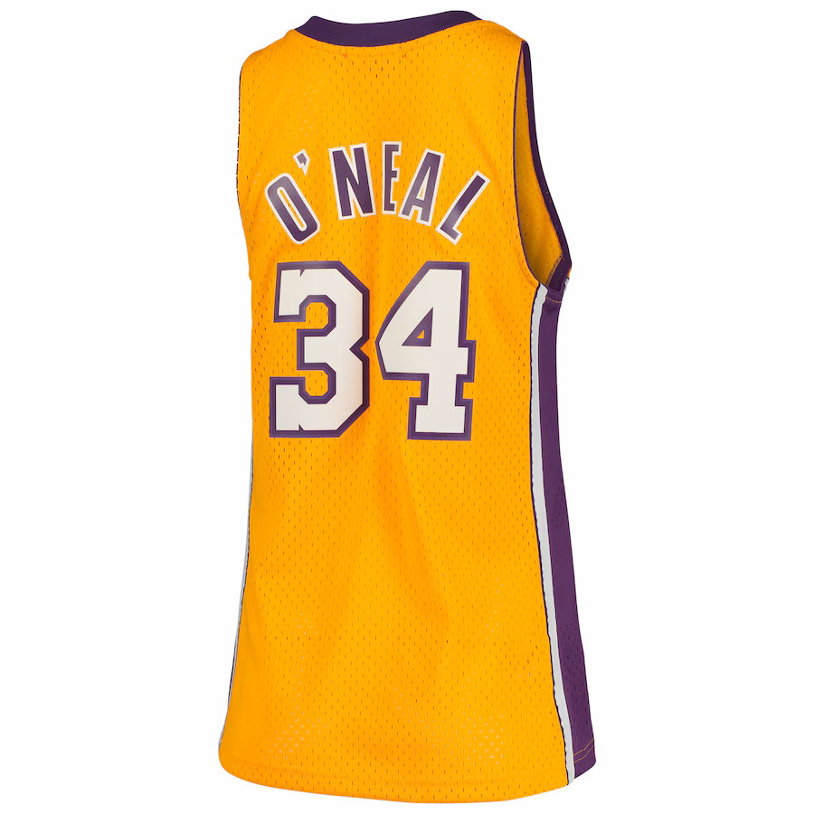 Shaquille O'Neal, Los Angeles Lakers, Mujer, 1999/00, Hardwood Classics, Oro