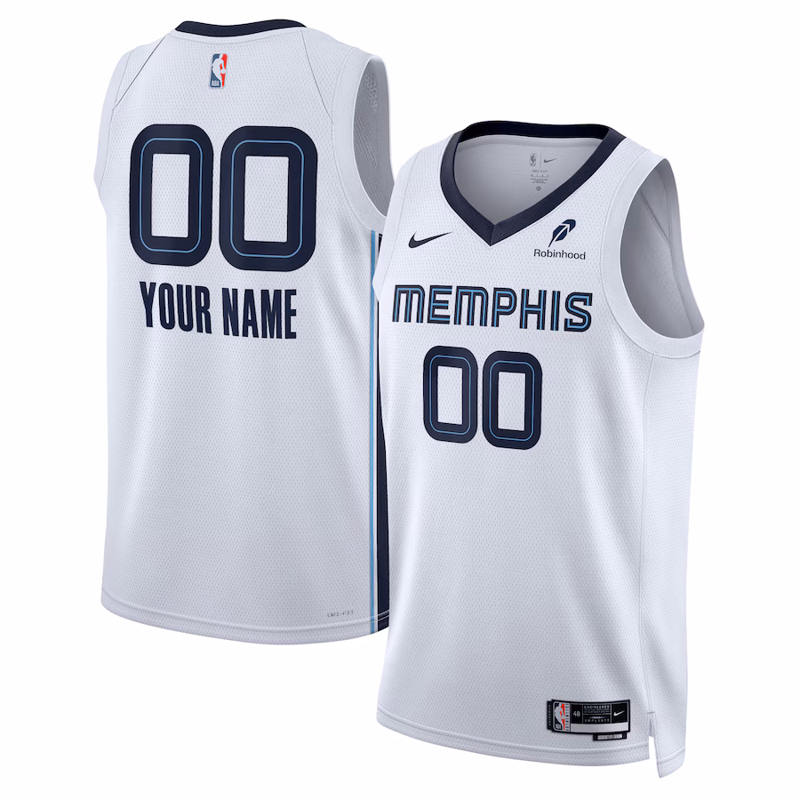 Memphis Grizzlies Abzeichentrikot, Association-Edition, Weiß