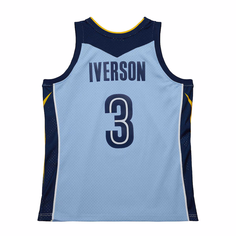 Allen Iverson Memphis Grizzlies 2009/10 Hardwood Classics Light Blue Jersey