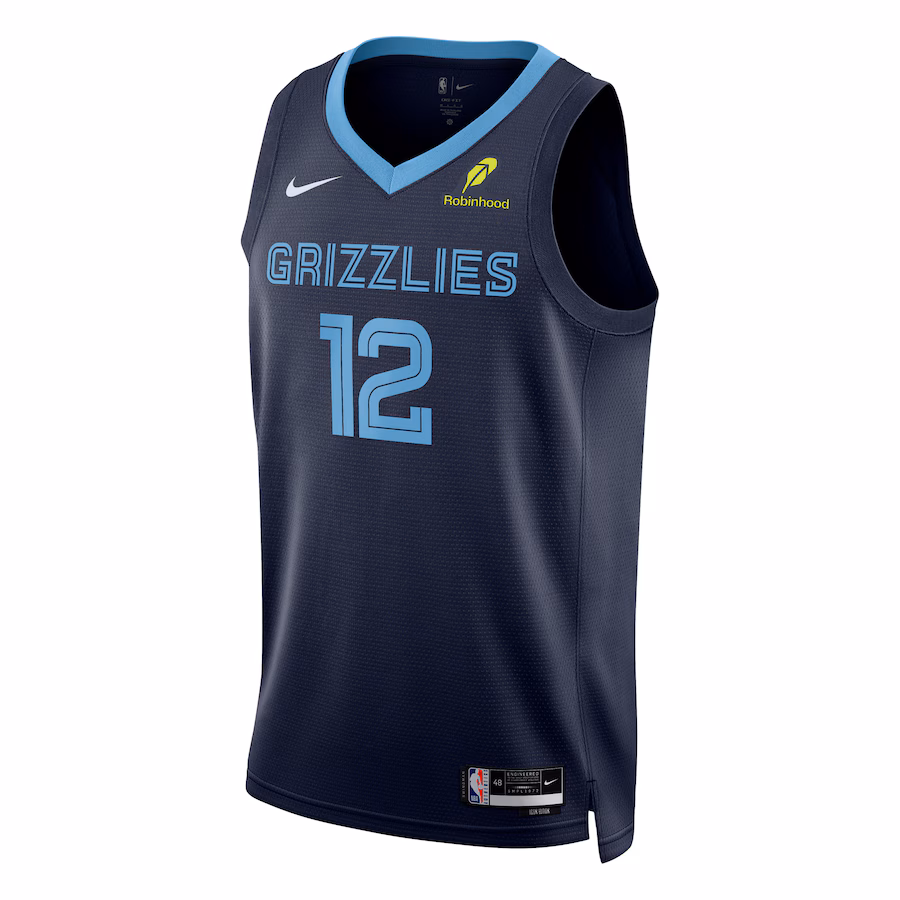 Ja Morant, Memphis Grizzlies, Édition Icône, Bleu marine
