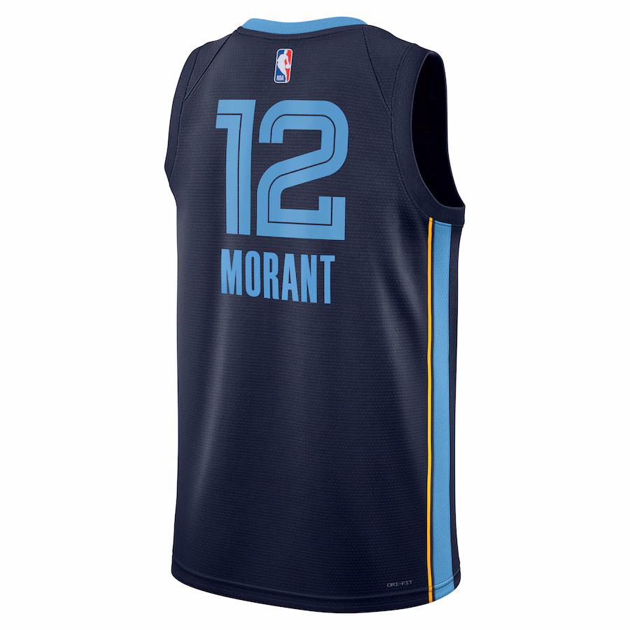 Ja Morant, Memphis Grizzlies, Édition Icône, Bleu marine